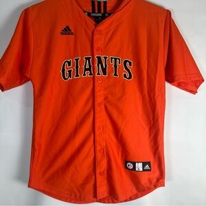 Adidas Kids Size Large  Giants Orange Baseball Jersey
